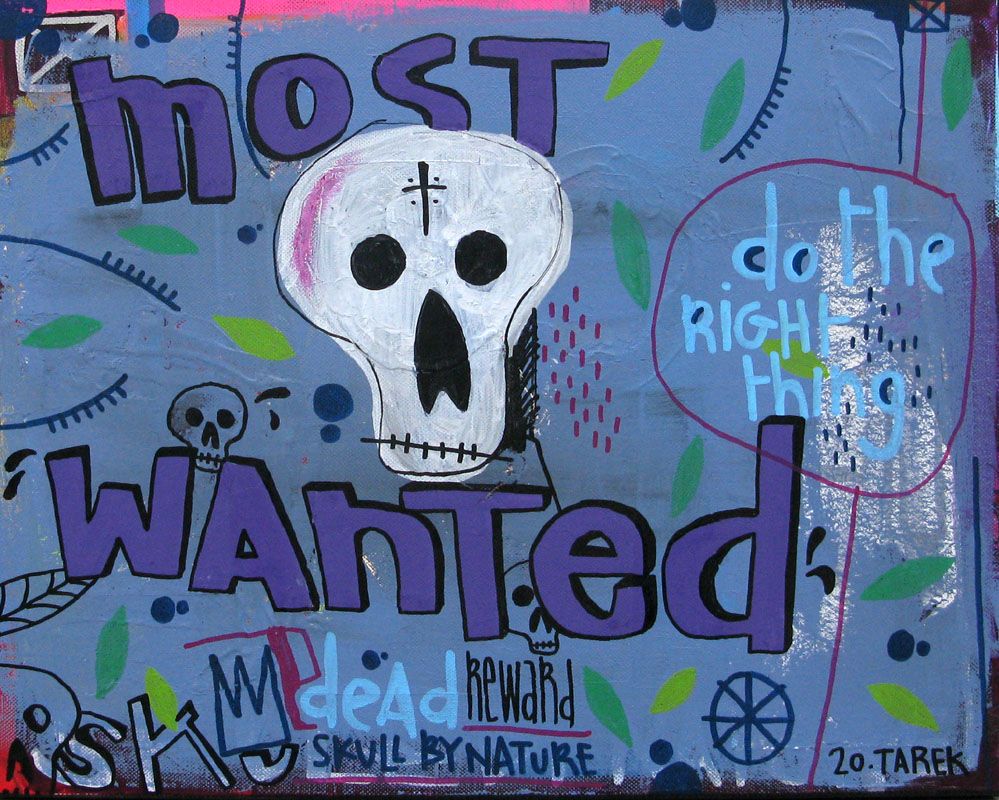 Tableau de TAREK a pour titre  Most Wanted style street art  dim : TAREKprix:400