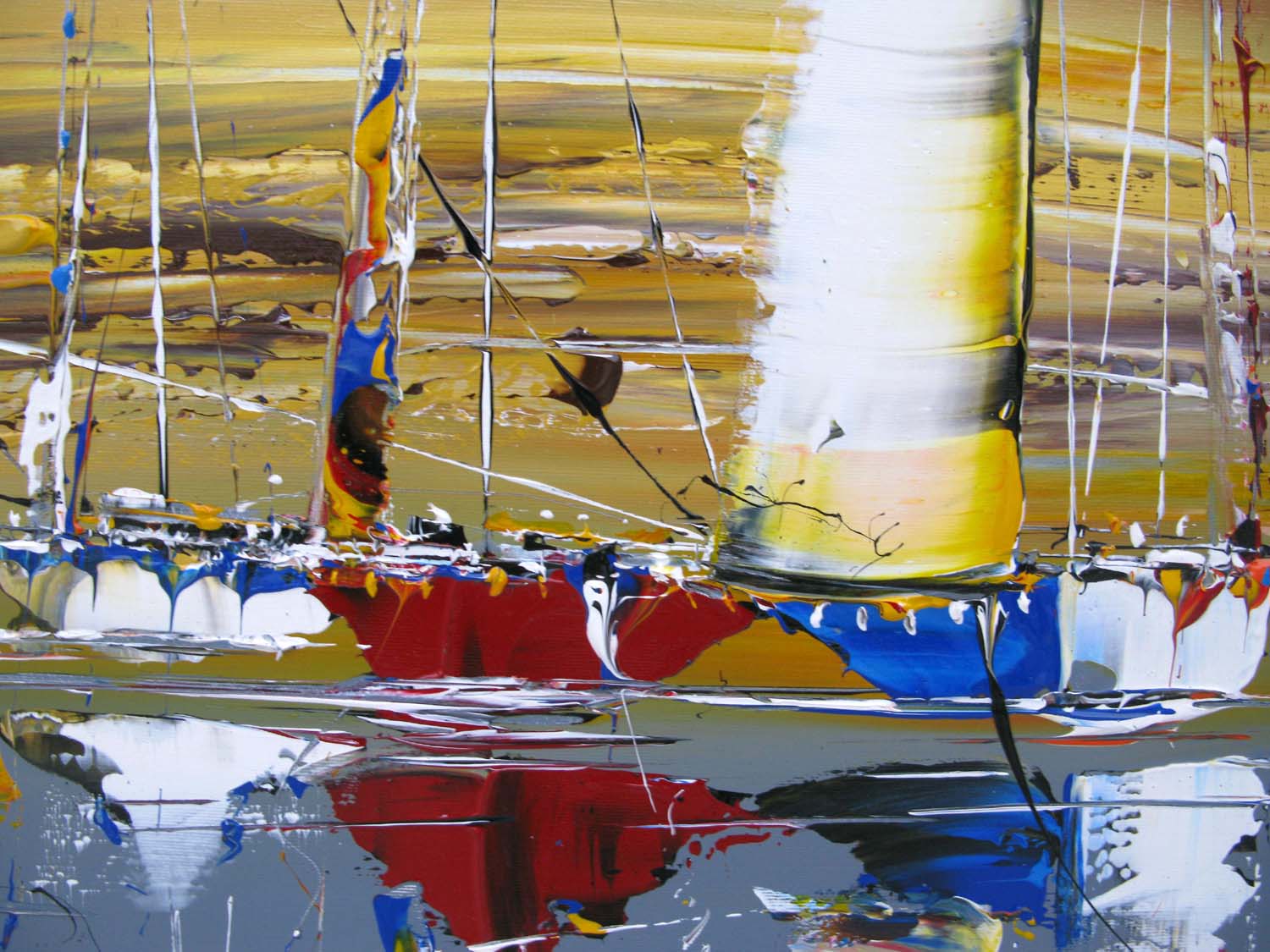 Tableau de F. BOUTET a pour titre  MARINE ABSTRAITE 2024-58 style abstrait dim : F. BOUTETprix:1200