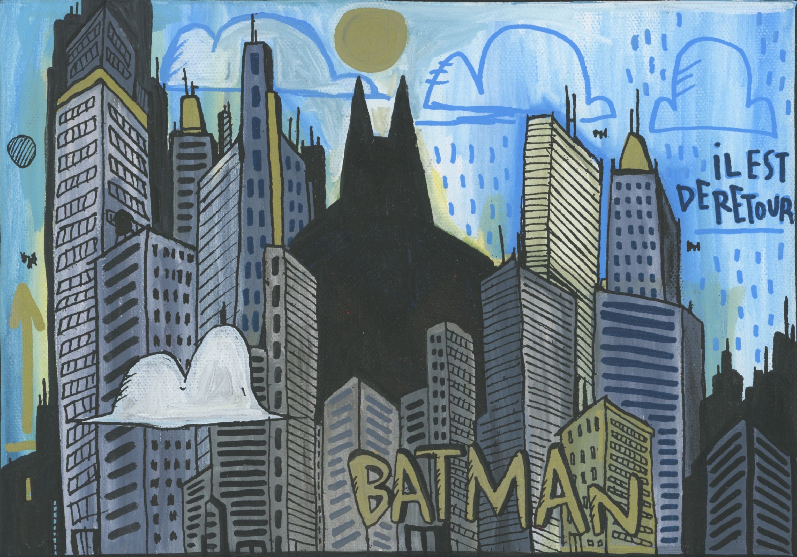 Tableau de TAREK a pour titre  Batman style street art dim : TAREKprix:280