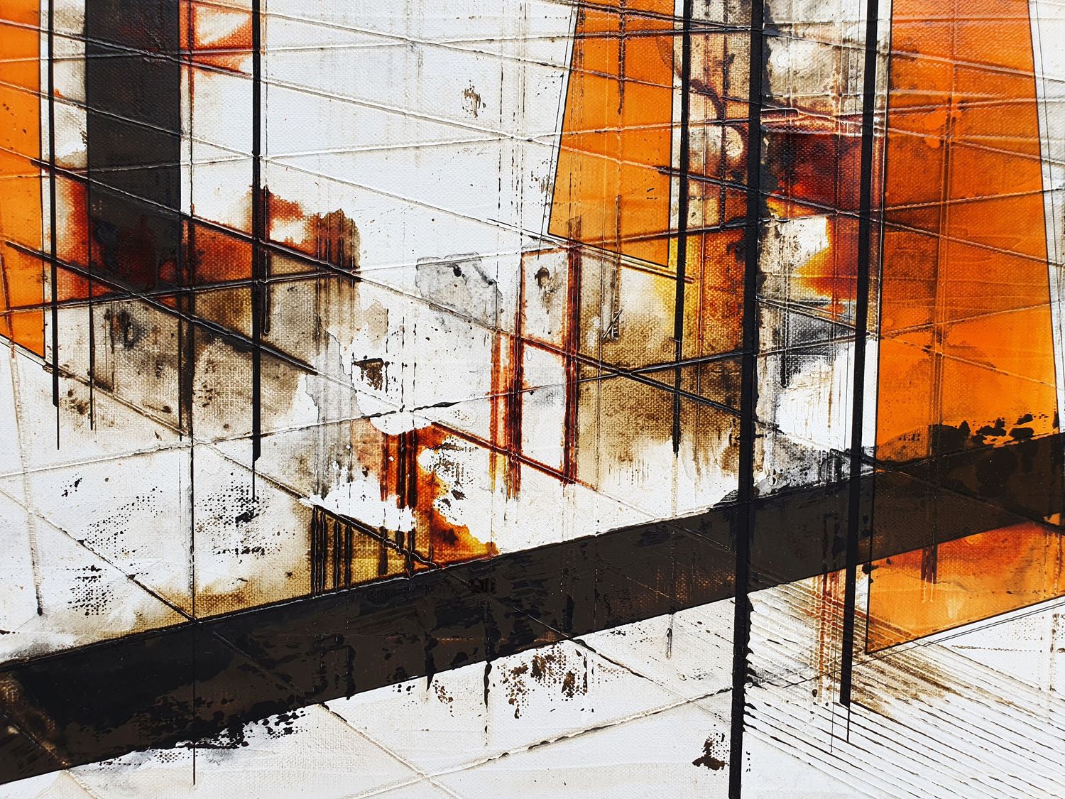 Tableau de LUDOVIC MERCHER a pour titre  Traversee style abstrait dim : LUDOVIC MERCHERprix:1500