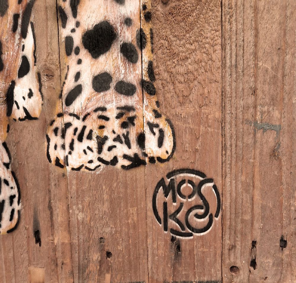Tableau de MOSKO a pour titre  Jaguar marchant style street art dim : MOSKOprix:1600