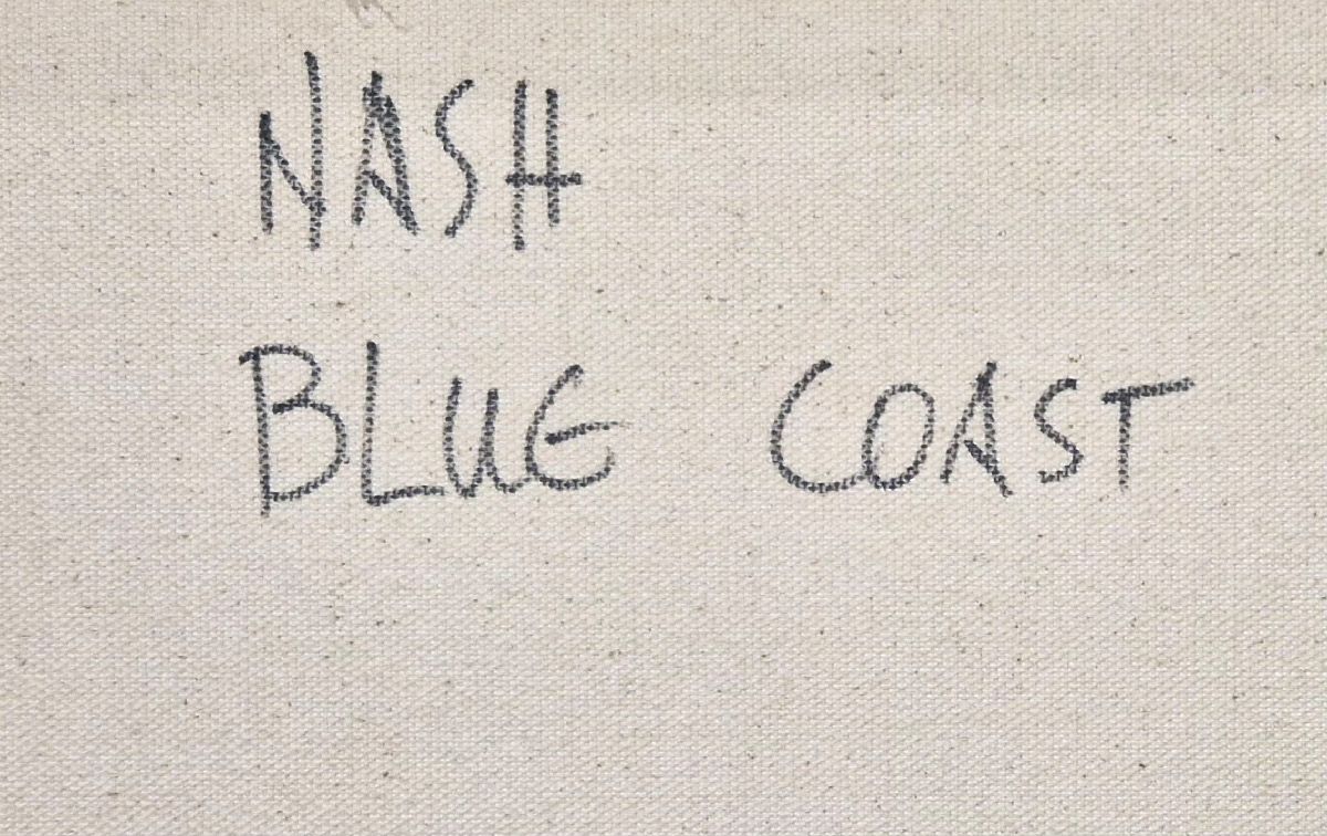 Tableau de NASH a pour titre  Blue coast style abstrait dim : NASHprix:600
