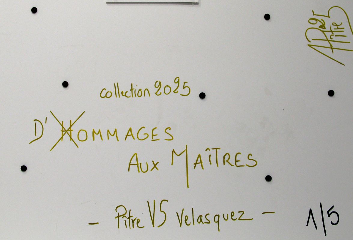 Tableau de L'ARTISTE PITRE a pour titre  Pitre Vs Velasquez style figuratif, graphique dim : L'ARTISTE PITREprix:600