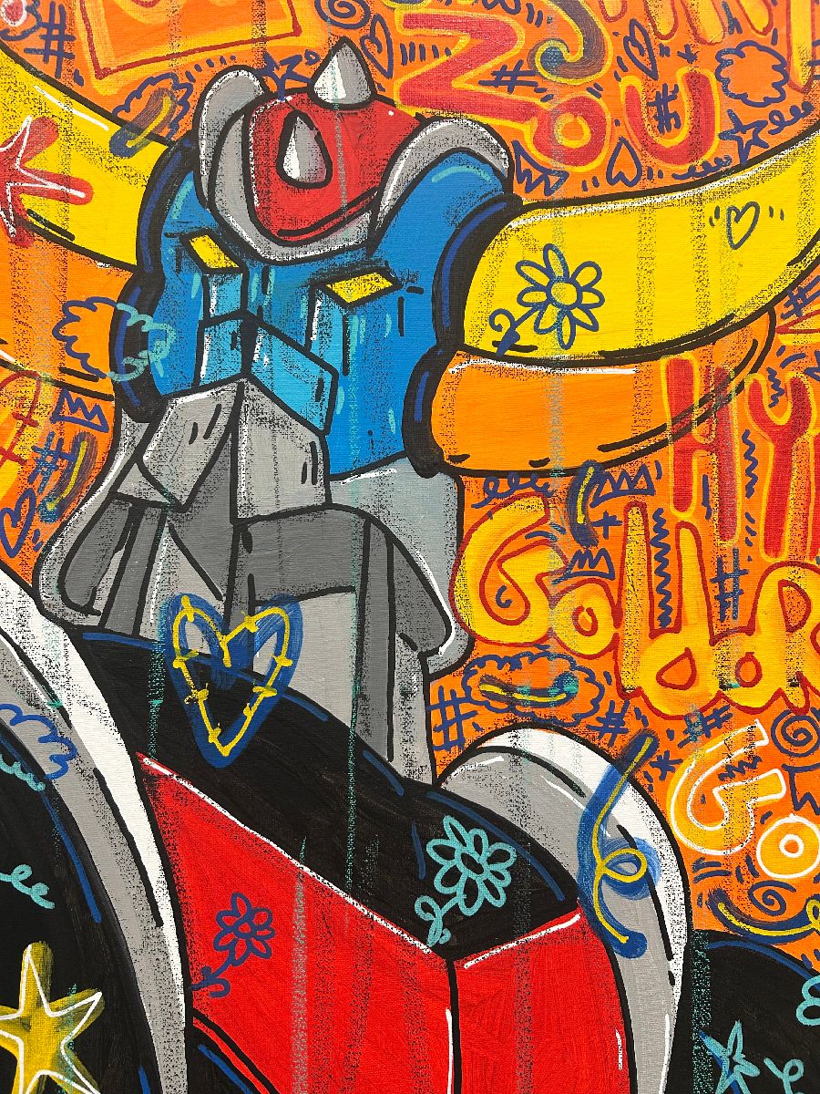 Tableau de RICO SAB a pour titre  Goldorak Go style street pop art dim : RICO SABprix:450