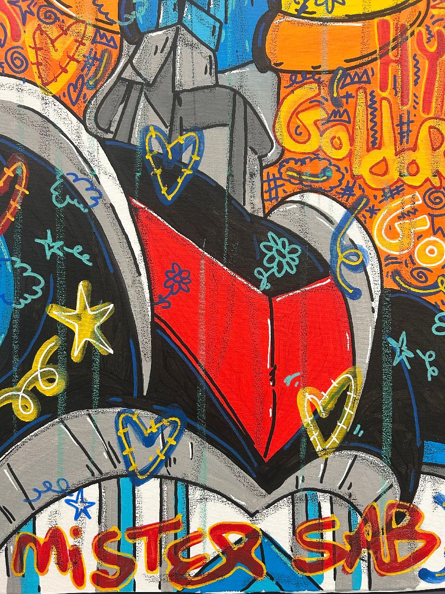 Tableau de RICO SAB a pour titre  Goldorak Go style street pop art dim : RICO SABprix:450