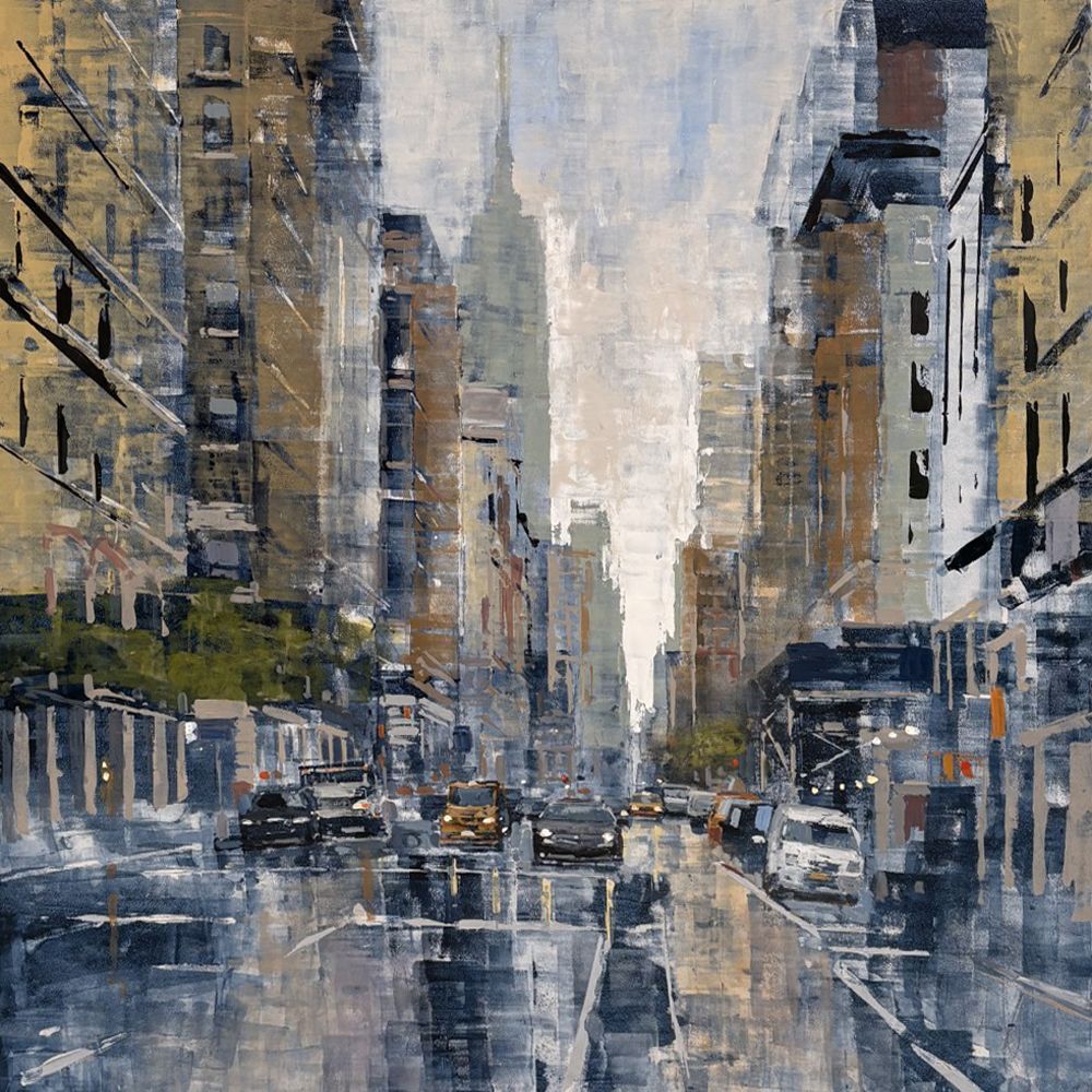 Tableau de ADRIEN FAVEAU a pour titre  5th avenue style figuratif, graphique dim : ADRIEN FAVEAUprix:3200