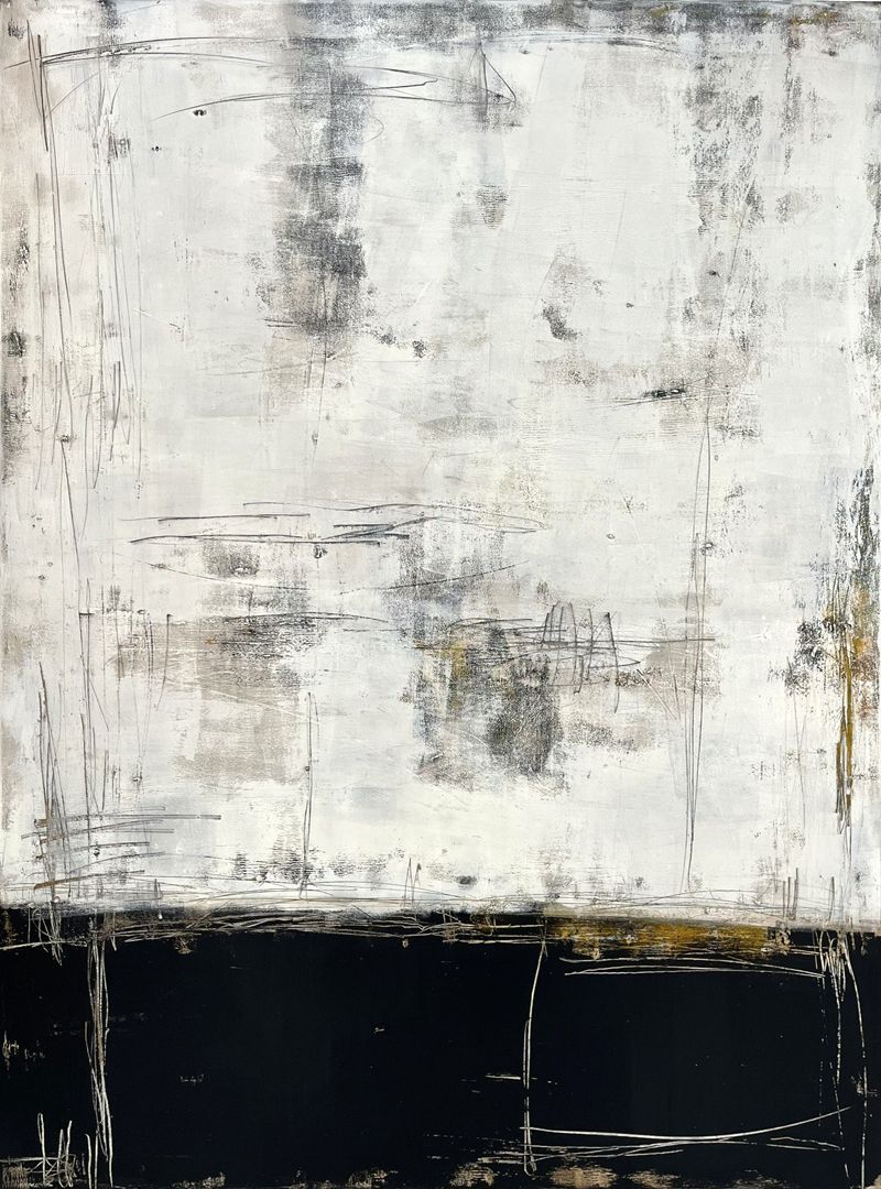 Tableau de TANIA CARRARA a pour titre  Sans-titre Blanc style abstrait dim : TANIA CARRARAprix:1400