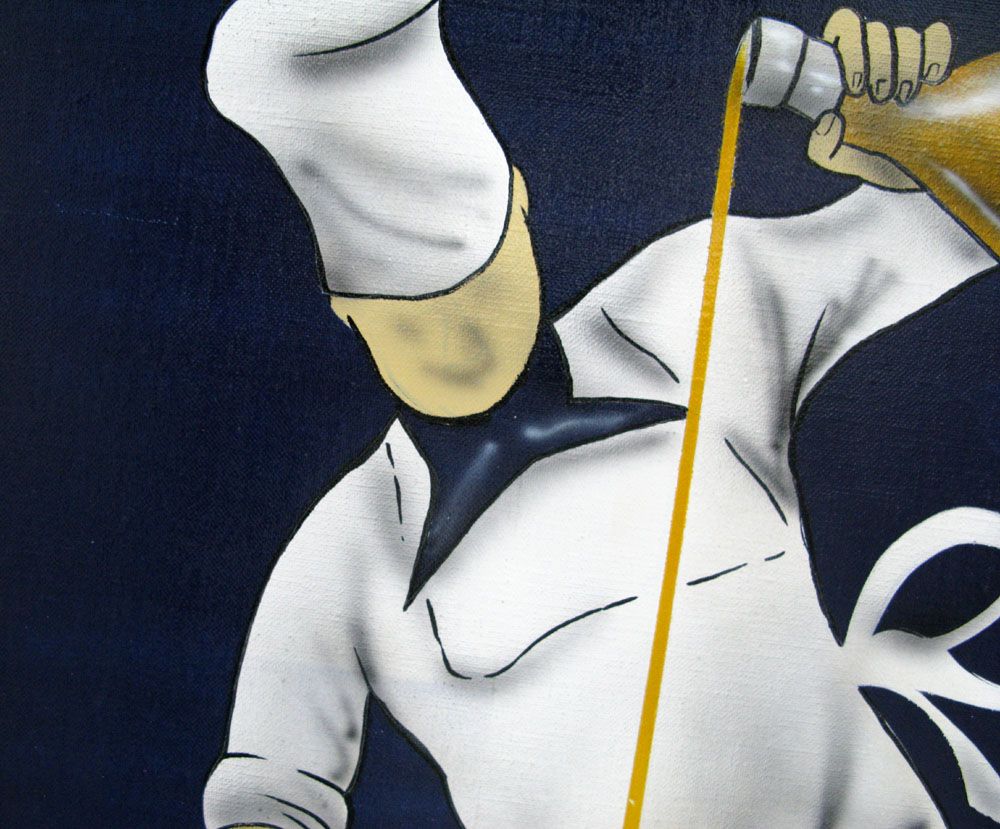 Tableau de JUG a pour titre  The Oil style street pop art dim : JUGprix:450