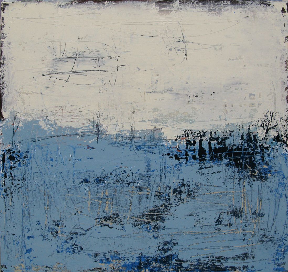 Tableau de TANIA CARRARA a pour titre  Nuances Marines style abstrait dim : TANIA CARRARAprix:1100