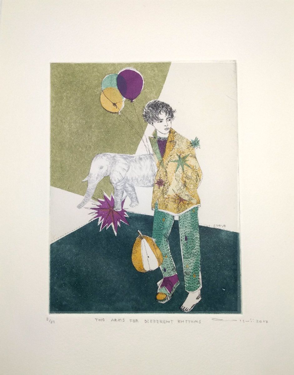 Editions d'art de ATSUKO ISHII a pour titre  TWO ARMS FOR DIFFERENT RYTHMS style figuratif dim : ATSUKO ISHIIprix:130