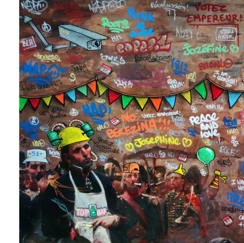 Editions d'art de BLACH a pour titre  Une Fête Napoléonienne style street art dim : BLACHprix:100