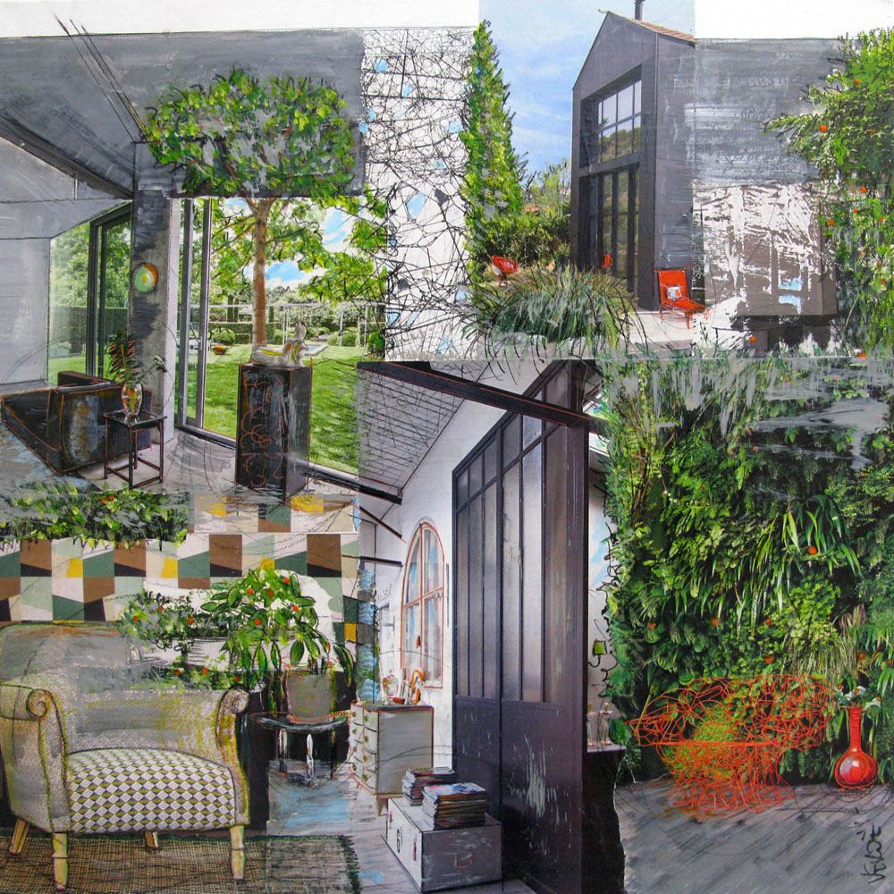 Tableau de VEROE a pour titre  EFFET VERS SENS style figuratif dim : VEROEprix: