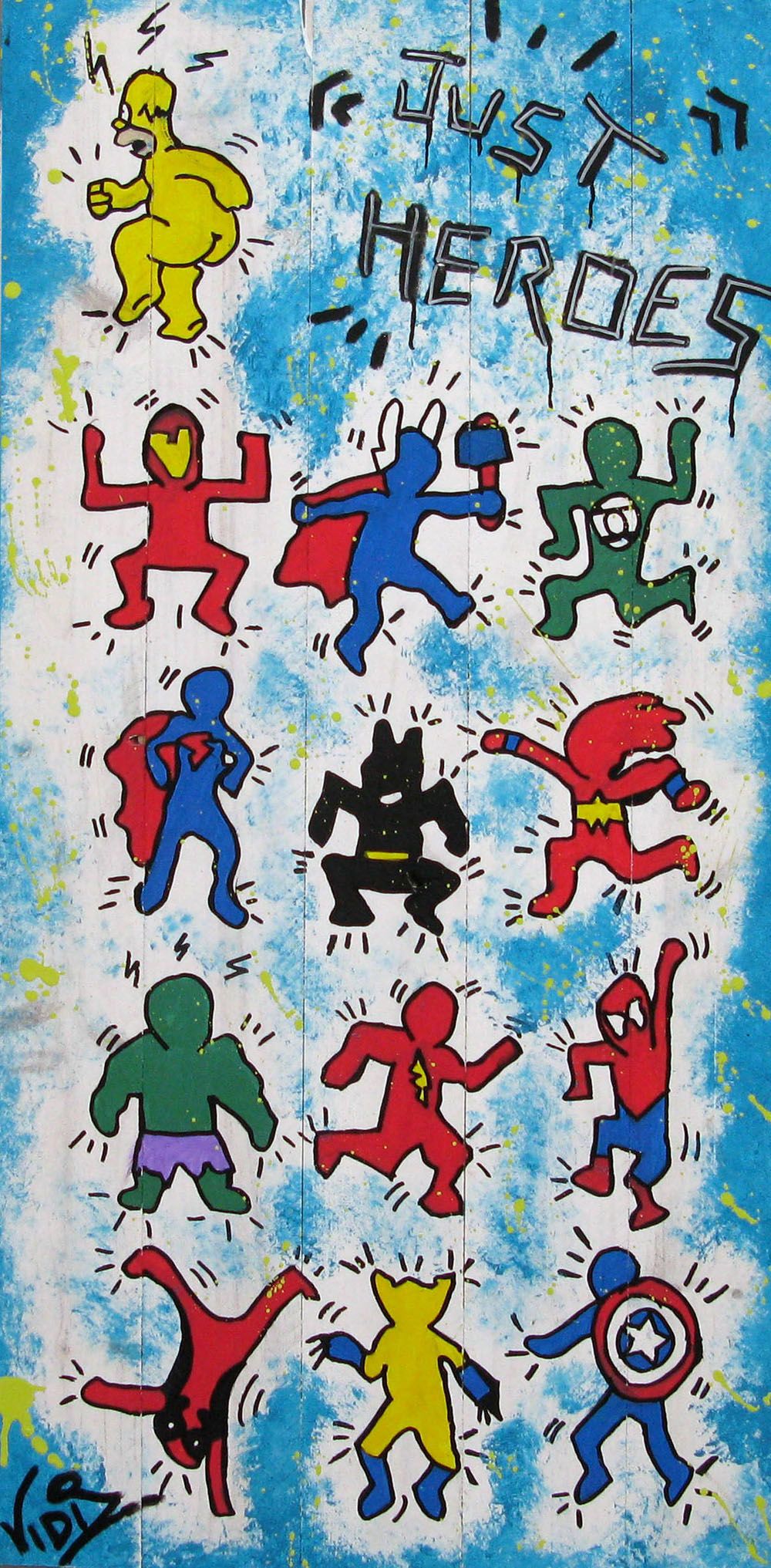 Tableau de VIDIZ a pour titre  JUST HEROES style no dim : VIDIZprix: