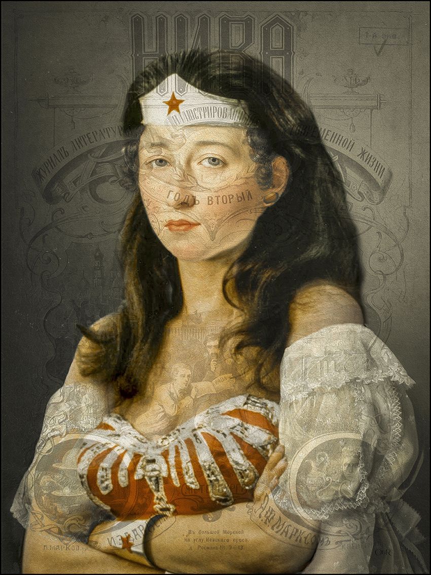 Editions d'art de OliR a pour titre  Wonderlady style grapique, figurative dim : OliRprix:70