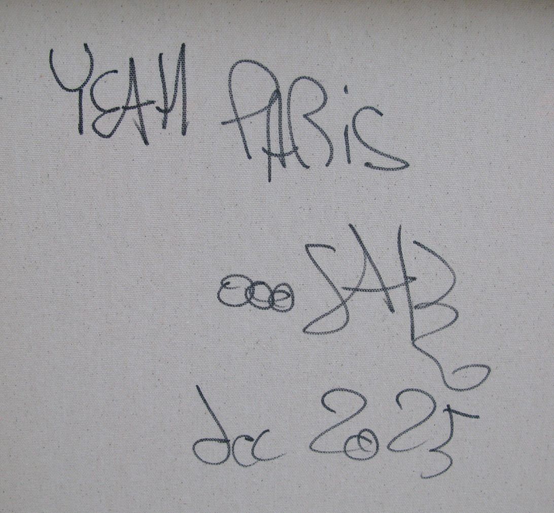 Tableau de RICO SAB a pour titre  Yeah Paris style street pop art, street art dim : RICO SABprix:800