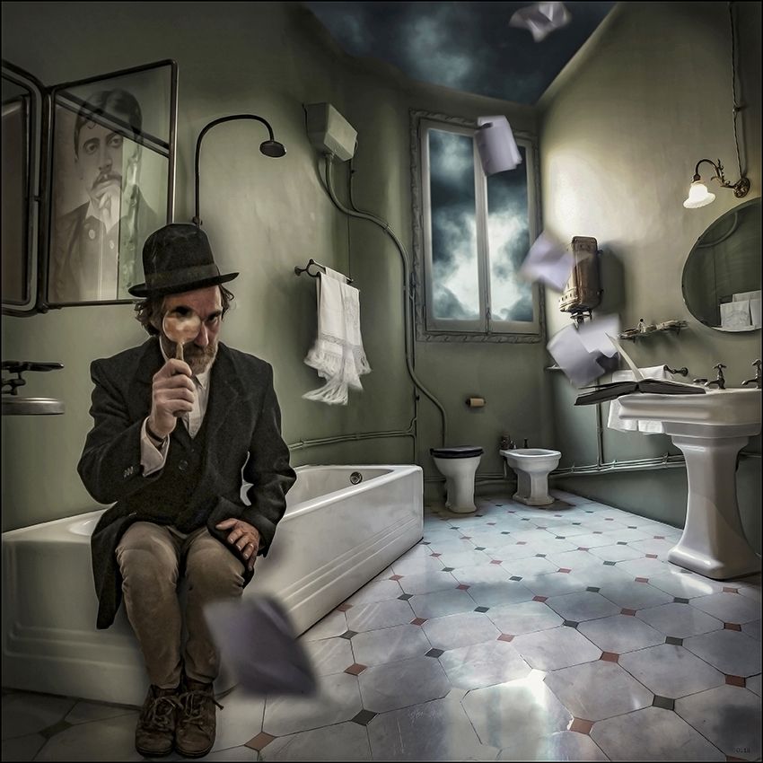 Editions d'art de OliR a pour titre  A LA RECHERCHE DU TEMPS PERDU style figuratif, graphique dim : OliRprix:50