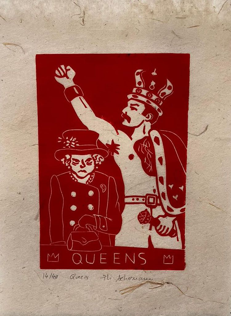 Editions d'art de PHILIPPE ACHERMANN a pour titre  Queens style figuratif, graphique dim : PHILIPPE ACHERMANNprix:40