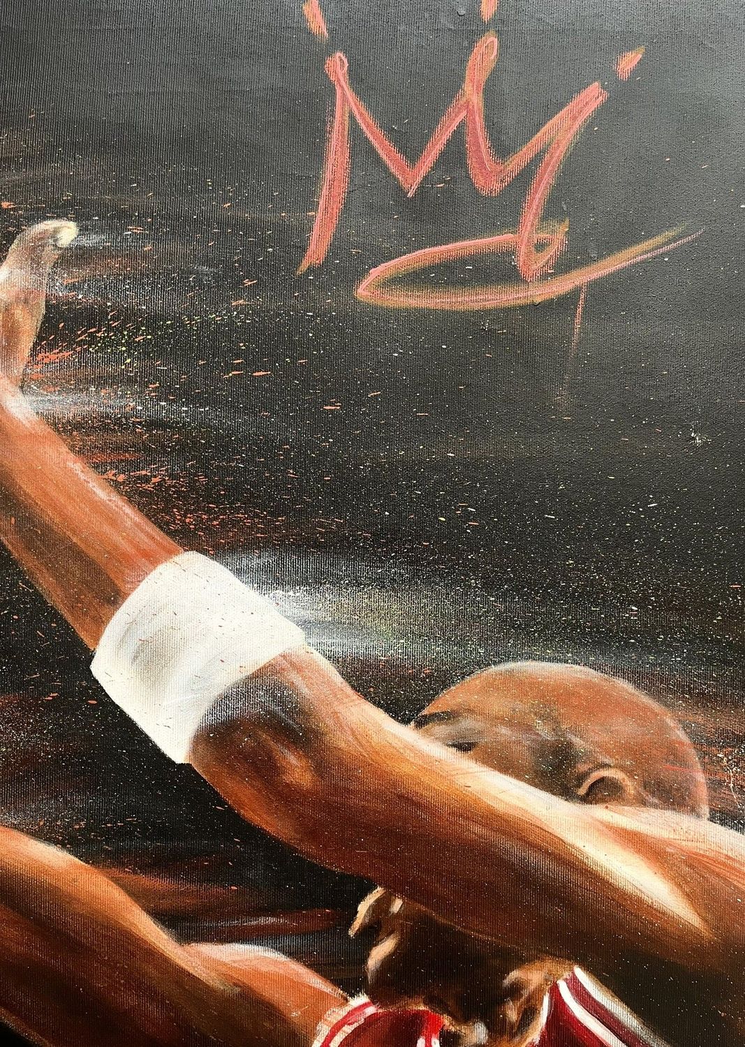 Tableau de ART HM a pour titre  Air Jordan Shoot style figuratif, graphique dim : ART HMprix:1200