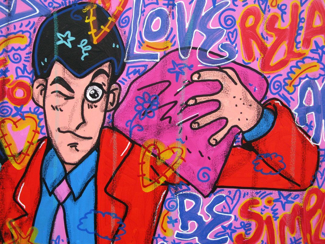 Tableau de RICO SAB a pour titre  Amazing Lupin style street pop art, street art dim : RICO SABprix:1350
