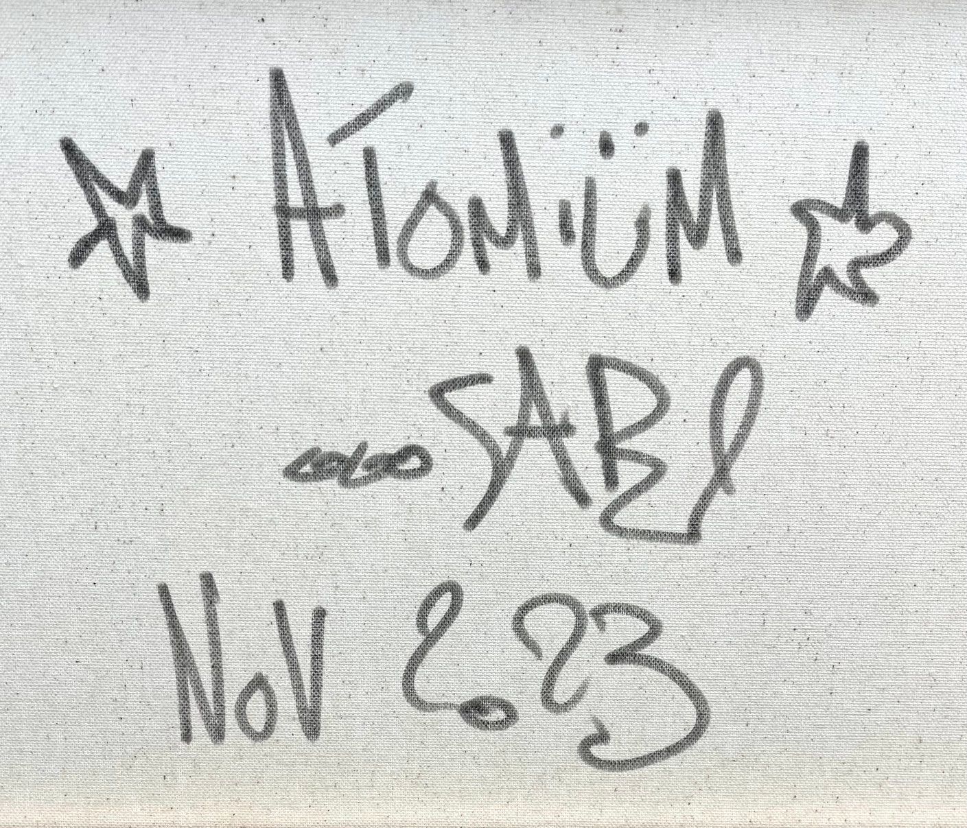 Tableau de RICO SAB a pour titre  Atomium style street pop art, street art dim : RICO SABprix:260