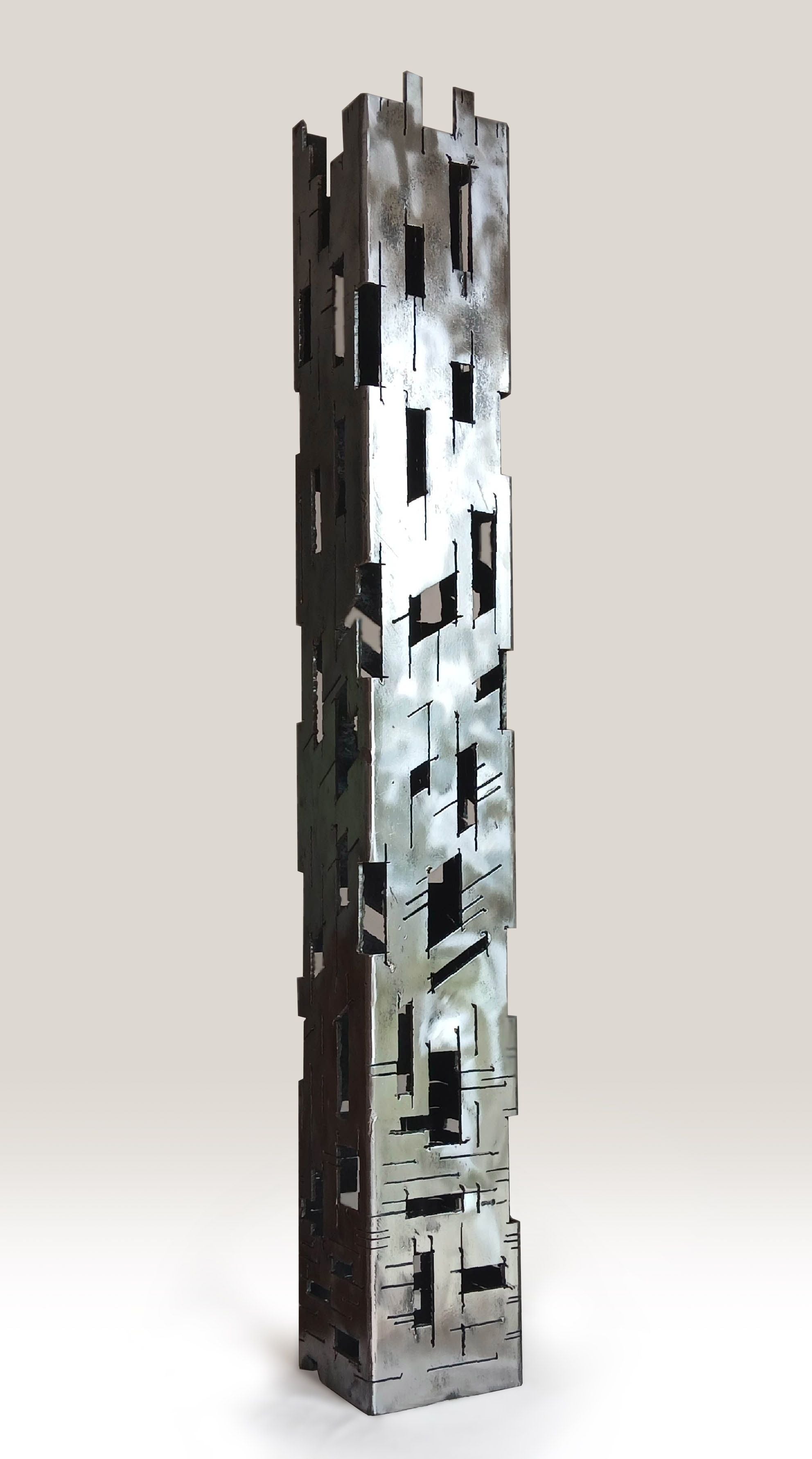 Sculpture de JEROME POUMES a pour titre  Building 23 style graphique dim : JEROME POUMESprix:1500