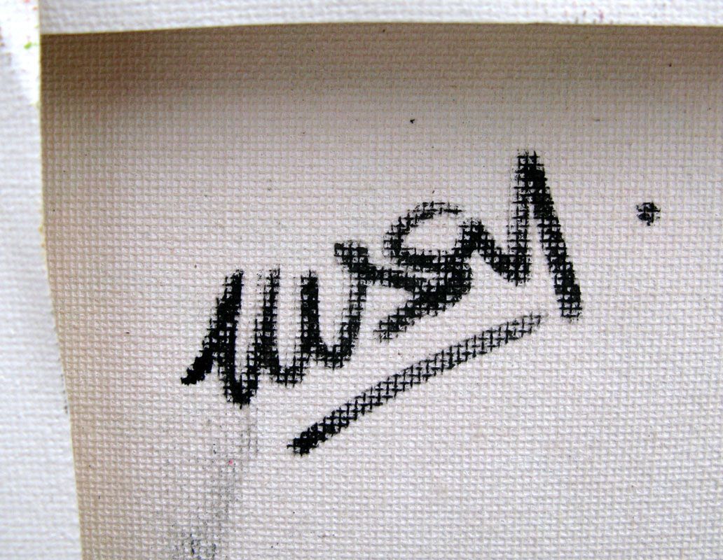 Tableau de LUSSY a pour titre  bunny tête style graffiti, street pop art dim : LUSSYprix:60