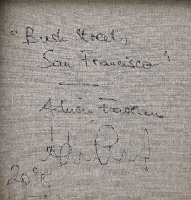 Tableau de ADRIEN FAVEAU a pour titre  Bush street, san francisco style figuratif, graphique dim : ADRIEN FAVEAUprix:1800