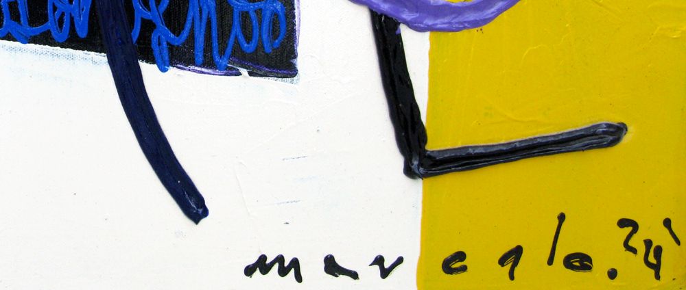 Tableau de MARCELLO CID SAINT JEAN a pour titre  Casa 1 style abstrait dim : MARCELLO CID SAINT JEANprix:320
