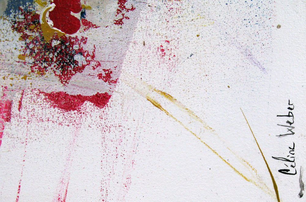 Tableau de CELINE WEBER a pour titre  STONE PERIDOT style abstrait dim : CELINE WEBERprix:1150