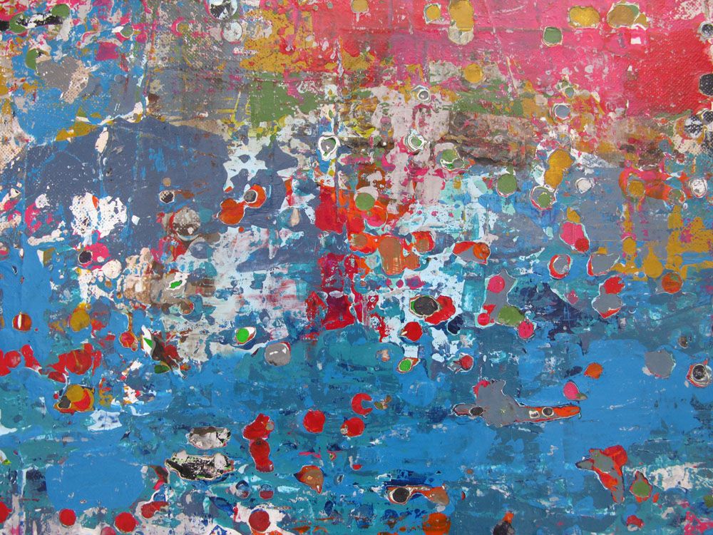Tableau de CELINE WEBER a pour titre  STONE SAPHIR style abstrait dim : CELINE WEBERprix:1150
