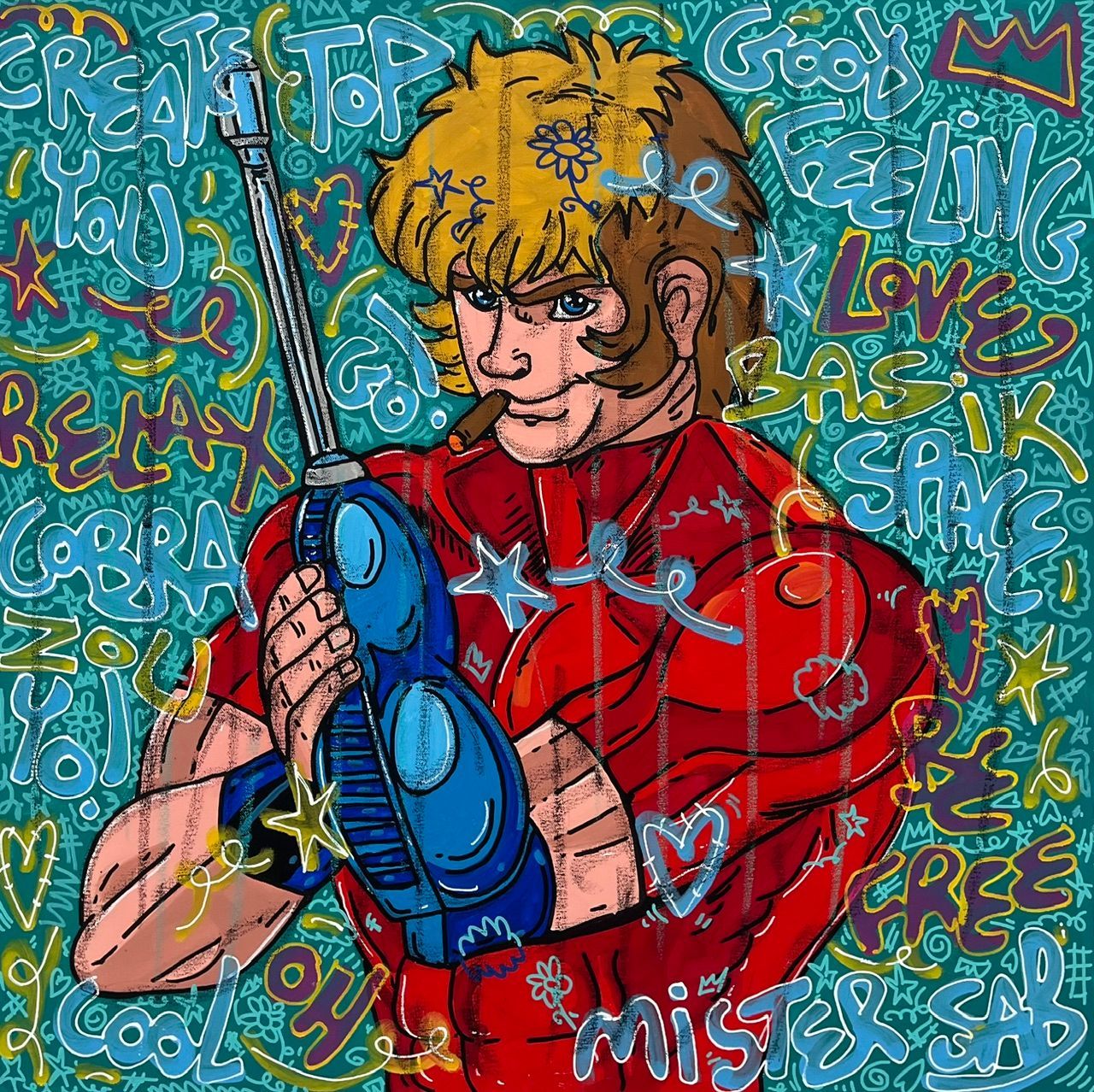 Tableau de RICO SAB a pour titre  Cobra style street pop art, street art dim : RICO SABprix:600