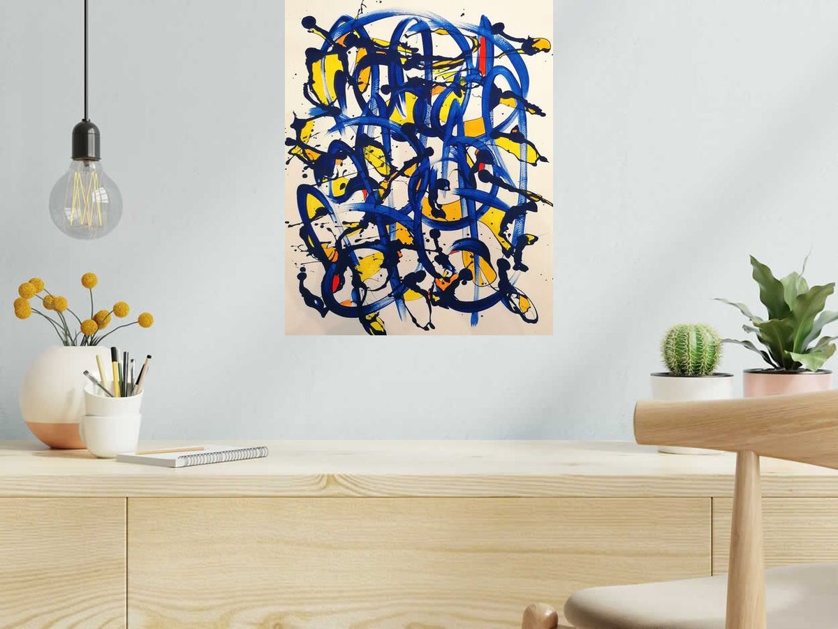 Dessin Noname D62 de STEPHANE RIME dans un intérieur – 40 × 50 cm