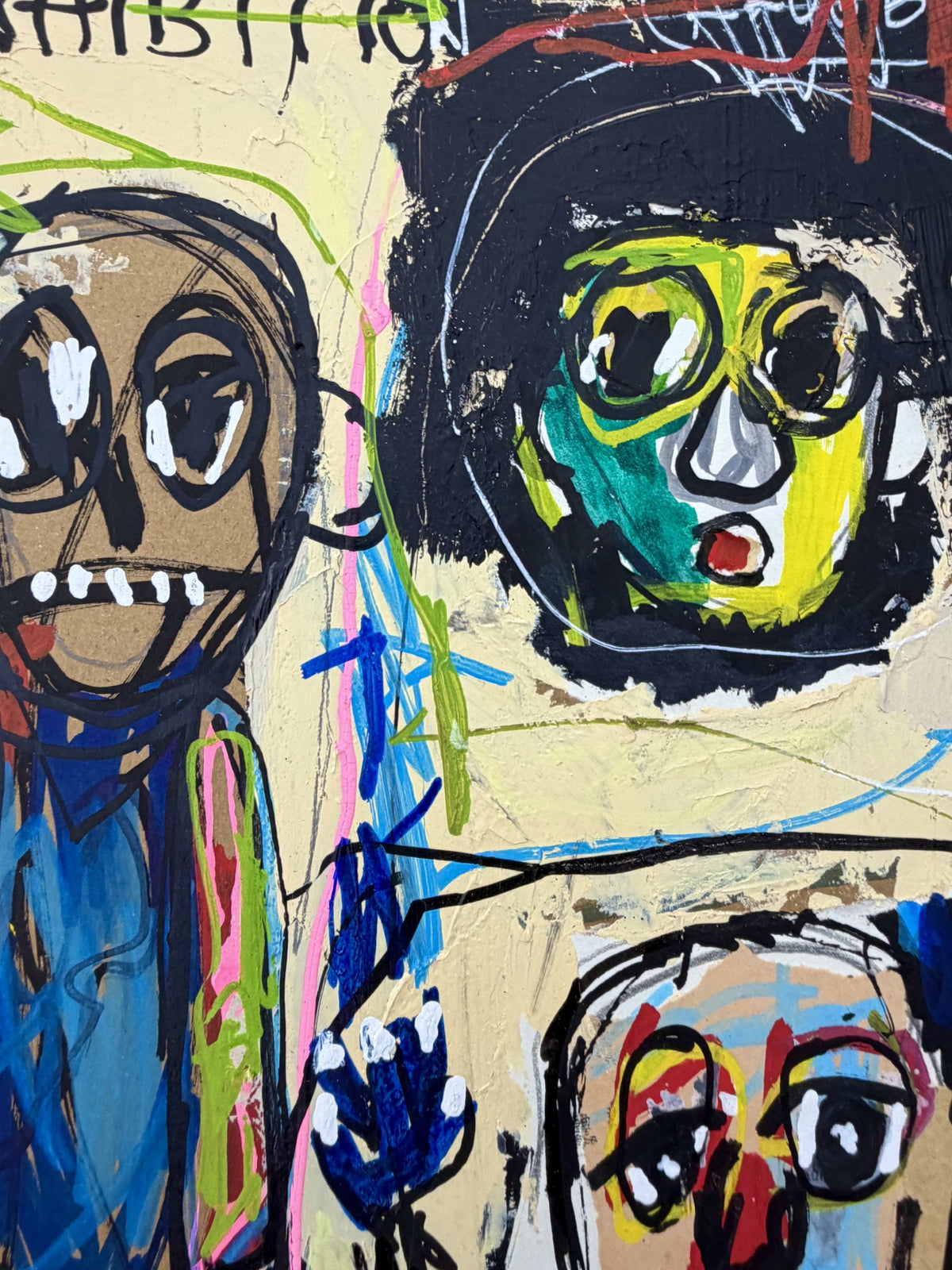 Dessin Exhibition VII de LARBI ZAIDI dans un intérieur – 36 × 36 cm