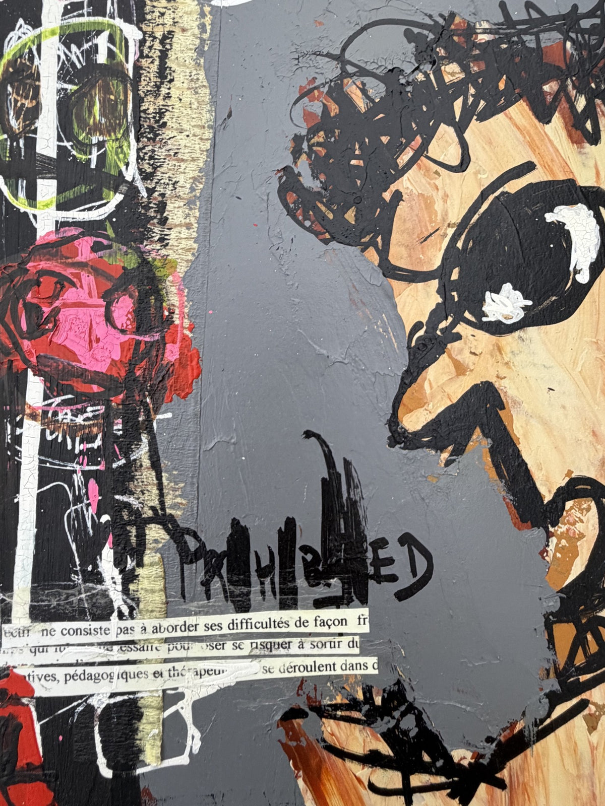 Dessin Exhibition VI de LARBI ZAIDI dans un intérieur – 36 × 36 cm