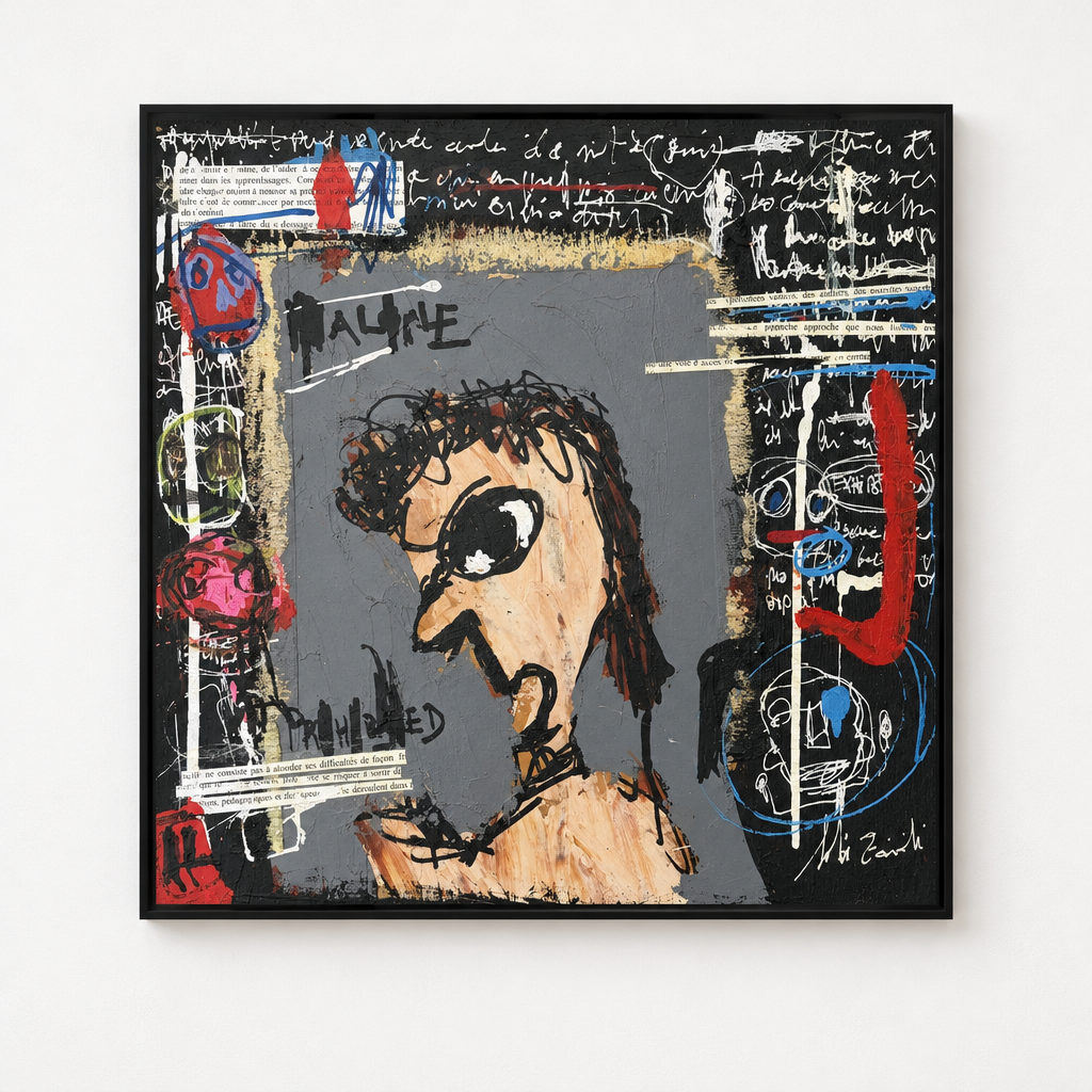 Dessin Exhibition VI de LARBI ZAIDI dans un intérieur – 36 × 36 cm