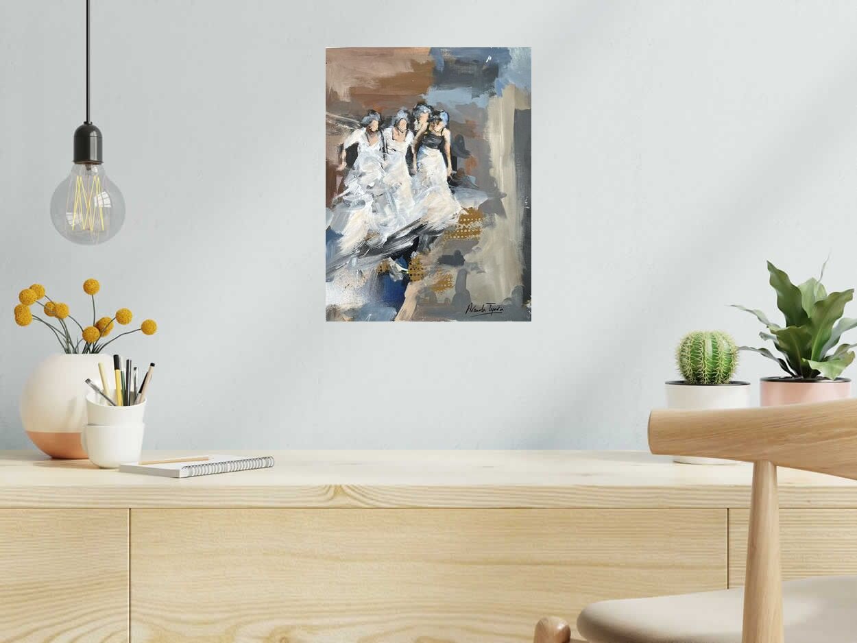 Dessin Femmes 26 de ARANCHA TEJEDOR dans un intérieur – 30 × 40 cm