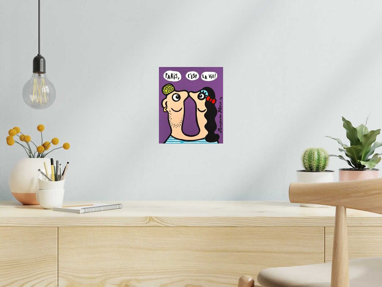 Dessin Paris, c'est la vie ! 2 de MOUSTACHE BLEUE dans un intérieur – 21 × 25 cm