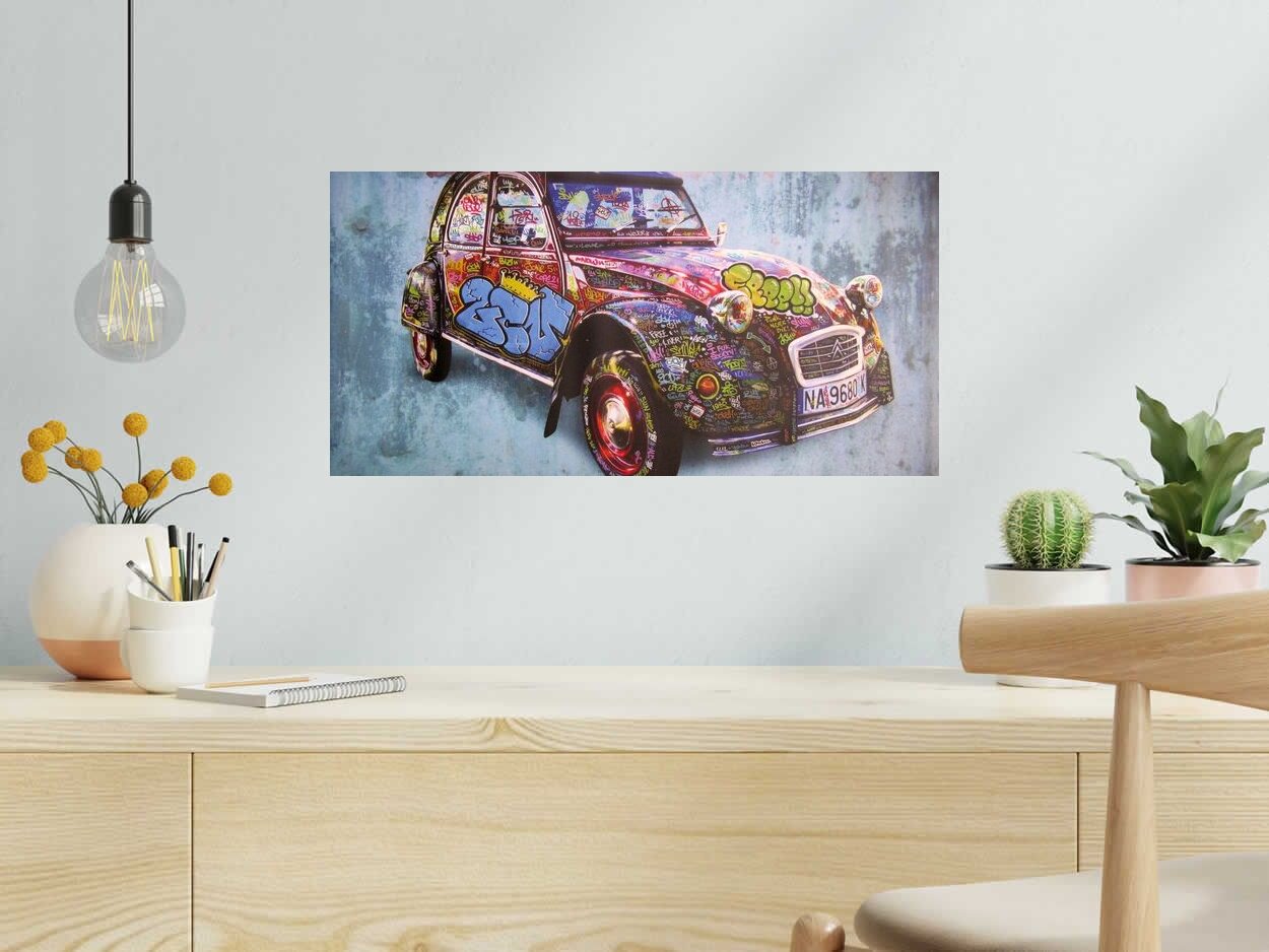 Digigraphie 2 CV de BLACH dans un intérieur – 40 × 60 cm