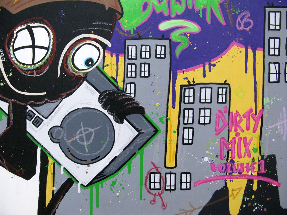 Tableau de DIDIER GOMEZ a pour titre  Dirty mix style street pop art dim : DIDIER GOMEZprix:550