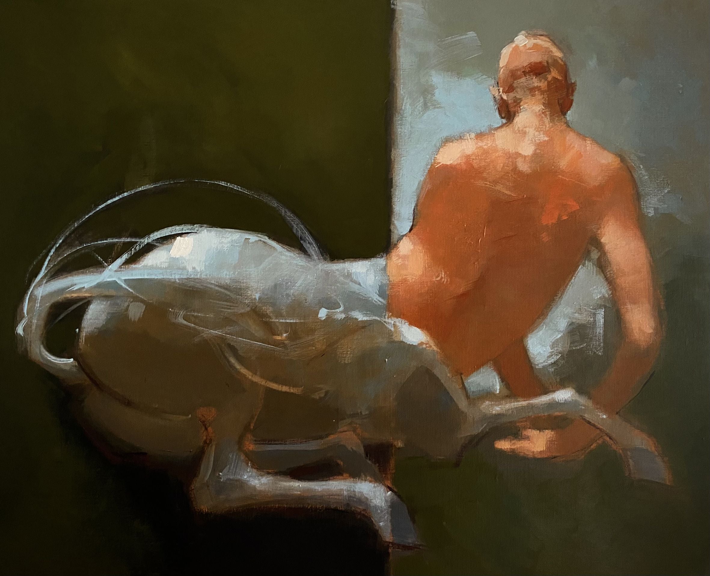 Tableau de MASSEBEUF Olivier a pour titre  Dissociated Centaur style figuratif dim : MASSEBEUF Olivierprix:900