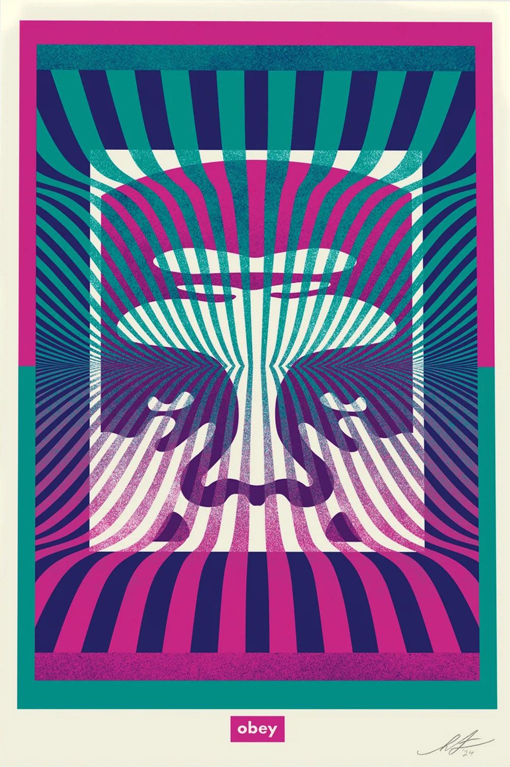 edition d art lithographie street art sur papier par Shepard Fairey OBEY format 61 x 92 cm