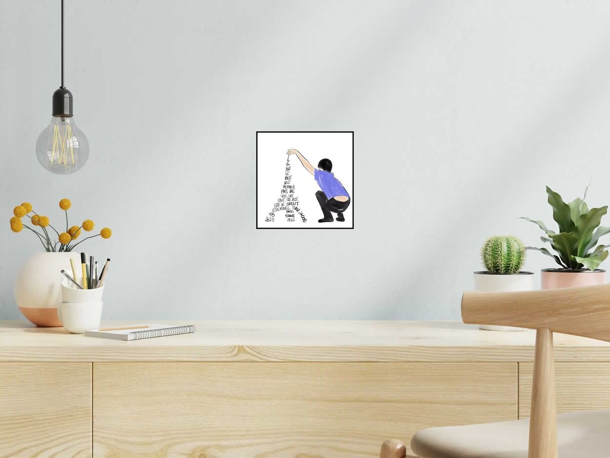 Estampe La tour eiffel de FREDERIQUE BERTIN dans un intérieur – 20 × 20 cm