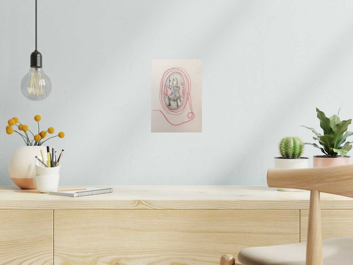 Estampe Changer l'ampoule de NAVIEILLEVILLE dans un intérieur – 18 × 24 cm