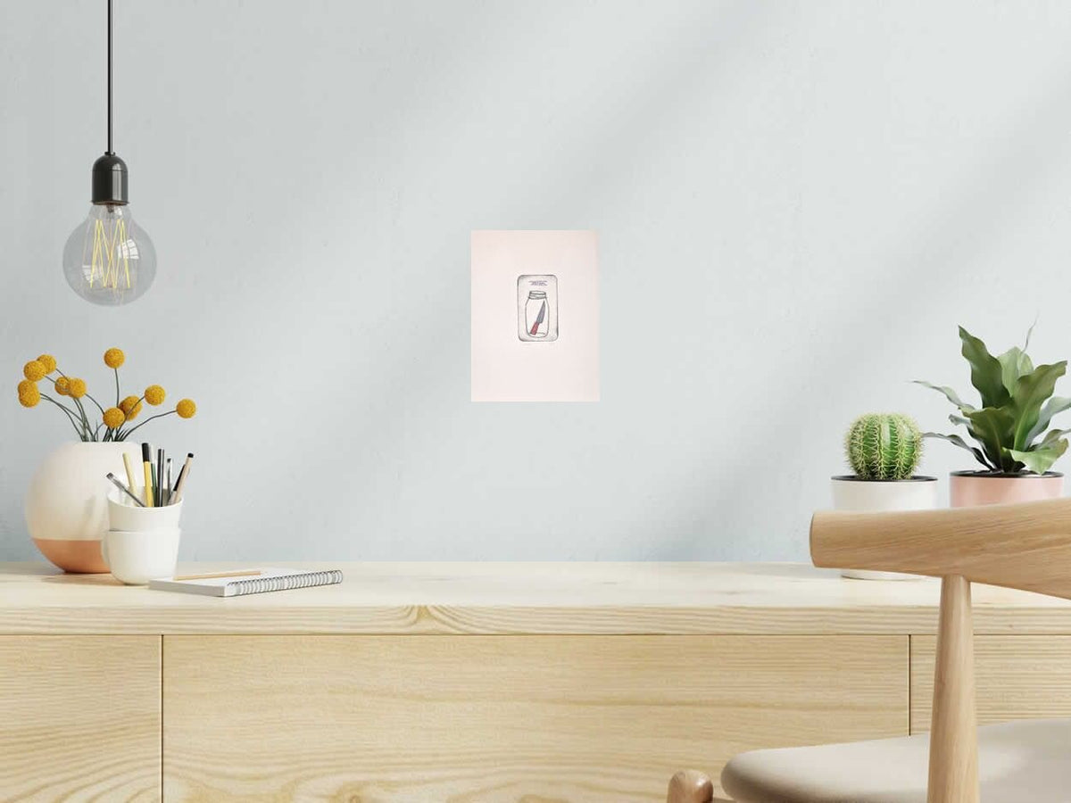 Estampe Conserver sa colère de NAVIEILLEVILLE dans un intérieur – 15 × 20 cm