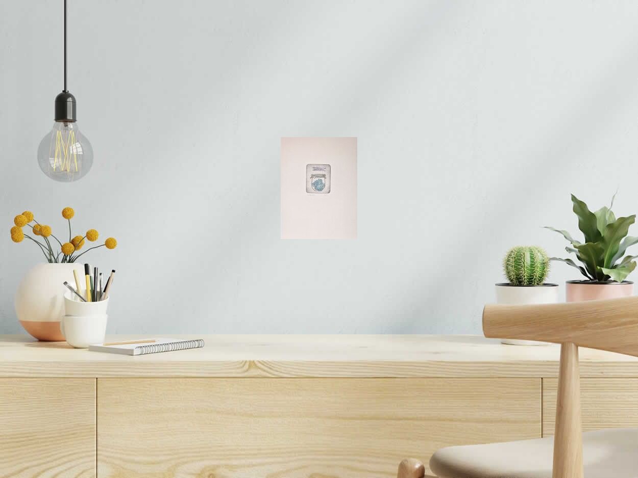 Estampe Conserver son romantisme de NAVIEILLEVILLE dans un intérieur – 15 × 20 cm
