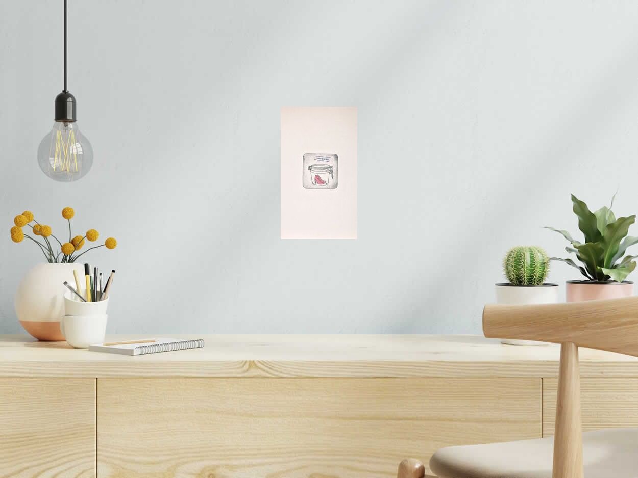 Estampe son sex appeal de NAVIEILLEVILLE dans un intérieur – 15 × 20 cm