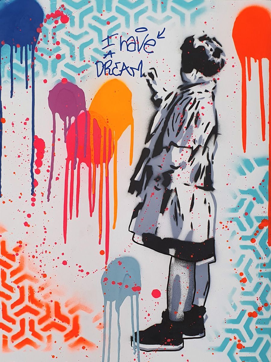 Estampe figuratif petit format I HAVE A DREAM – SARA CHELOU – 40 × 50 cm