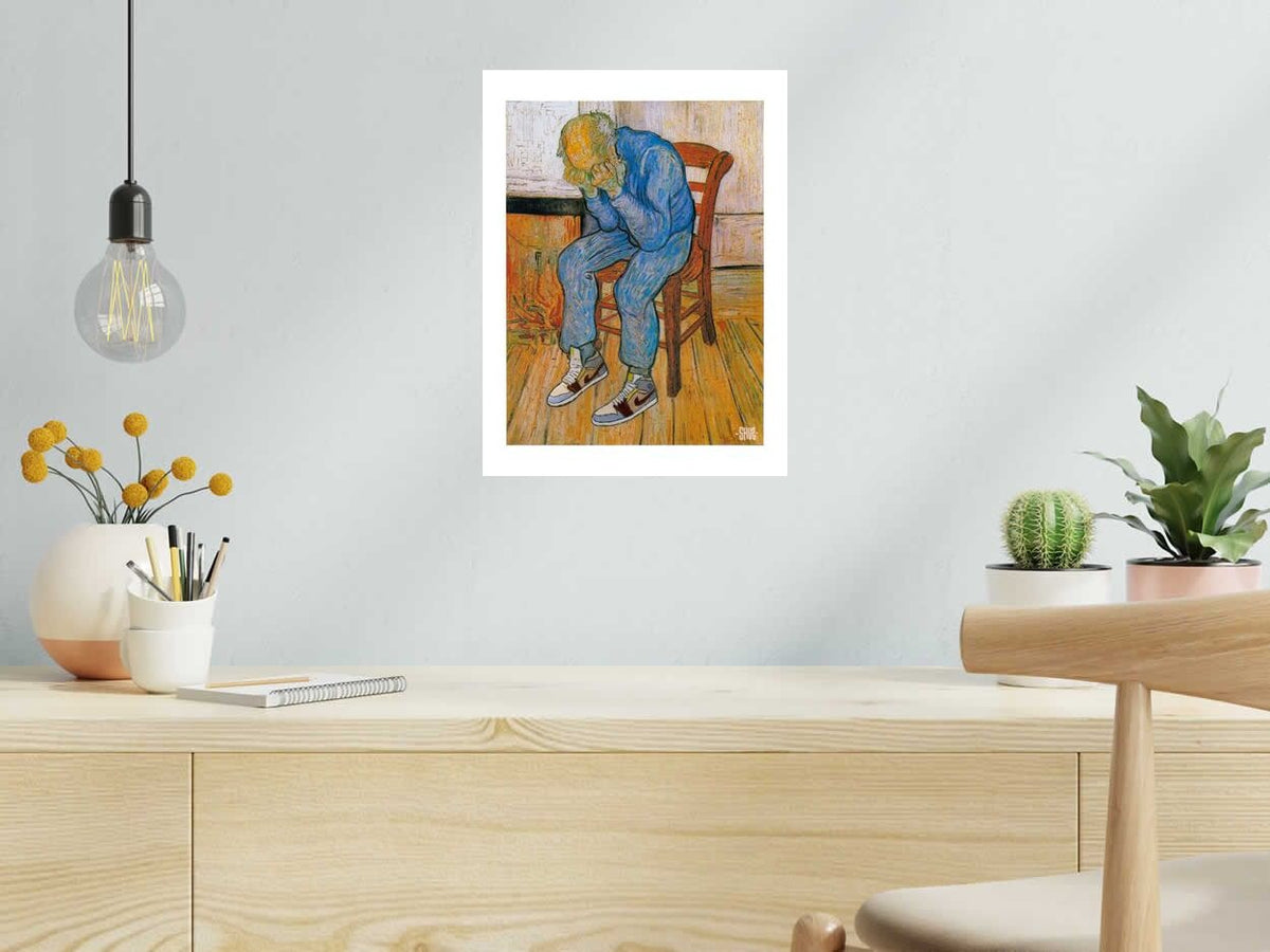 Estampe Château Van Gogh de SHUZ dans un intérieur – 30 × 40 cm