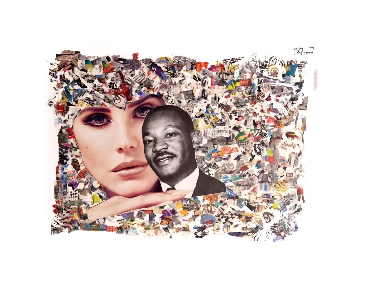 Estampe graphique moyen format blanc Lana King – FLOREPEA – 66 × 50 cm