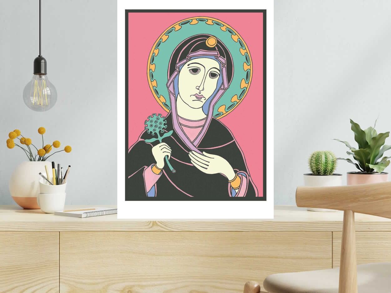 Estampe Icon de Mark Temlett dans un intérieur – 50 × 70 cm